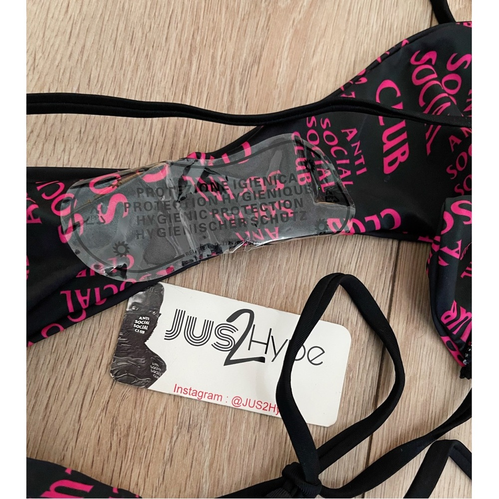 Anti Social Social Club Selfish Bikini Black Set (Brand New - Picture 4 of 6